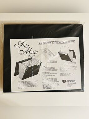 NEW Creative Memories Black File Mate Portable Organizer